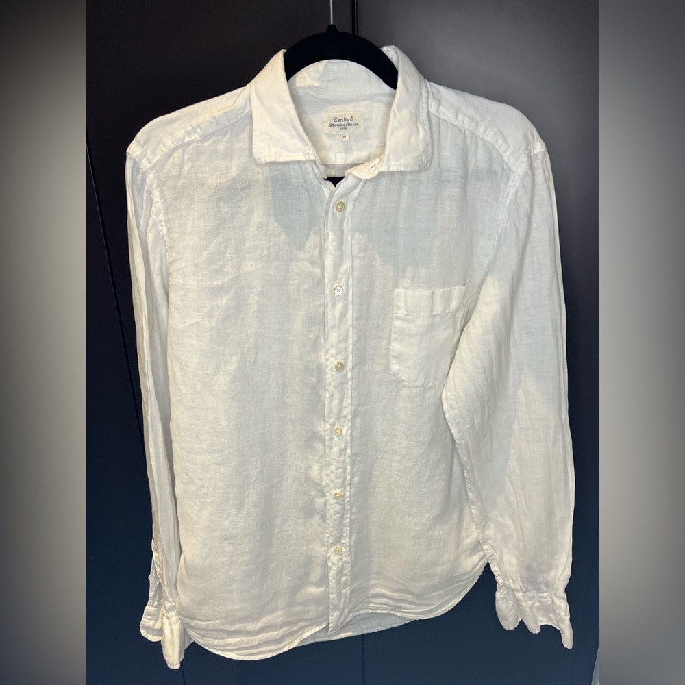 White Linen Button Down